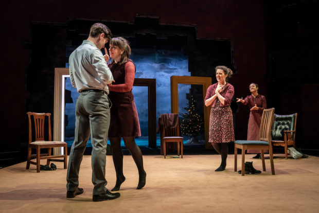 Luke Norris, Natalie Klamar, Anna Russell-Martin and Amaka Okafor in Nora: A Doll’s House. Photo: Marc Brenner