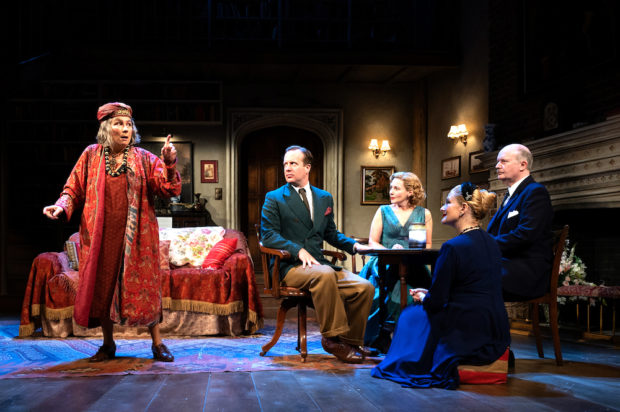 Jennifer Saunders and cast in Blithe Spirit. Photo: Bill Knight