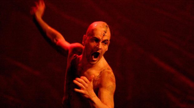 Jonny Lee Miller in Frankenstein. Photo: Catherine Ashmore