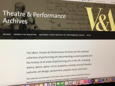 V&A Theatre & Performance website