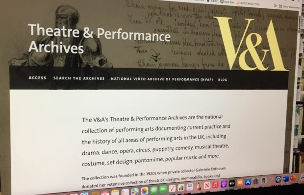 V&A Theatre & Performance website