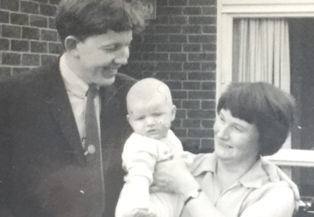 Mark Ravenhill in 1967 with his mother Angela and father Ted. Photo: Mark Ravenhill