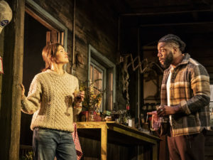 Gemma Arterton and Fehinti Balogun in Walden. Photo: Johan Persson