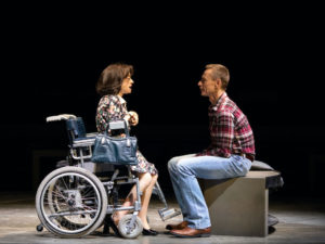 Liz Carr and Ben Daniels in The Normal Heart. Photo: Helen Maybanks