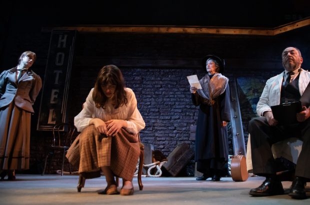 Sarah Ridgeway, Genevieve Gaunt, Lizzy McInnerny and Clive Brill in Ghosts of the Titanic. Photo: Piers Foley