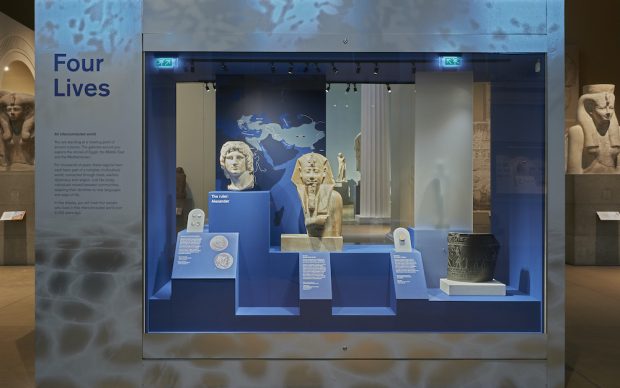 Four Lives display in Room 4 at the British Museum. Photo: Trustees of the British Museum