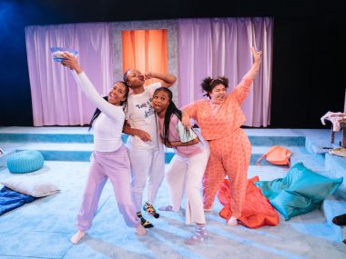 Shayde Sinclair, Bukky Bakray, Aliyah Odoffin and Amber Grappy in Sleepova. Photo: Helen Murray