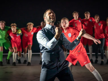 Joseph Fiennes and cast in Dear England. Photo: Marc Brenner