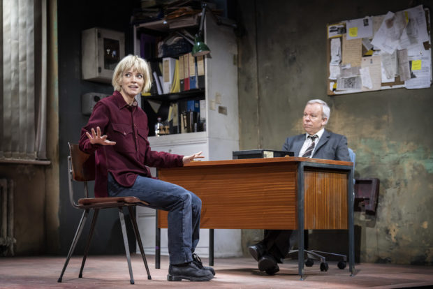 Lily Allen and Steve Pemberton in The Pillowman. Photo: Johan Persson