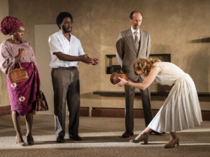 Cherrelle Skeete, Zackary Momoh, Tom Godwin and Nia Gywnne in Beneatha’s Place. Photo: Johan Persson