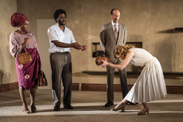 Cherrelle Skeete, Zackary Momoh, Tom Godwin and Nia Gywnne in Beneatha’s Place. Photo: Johan Persson