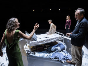 Niamh Cusack, Kasper Hilton-Hille, Ruby Stokes and Dominic Mafham in That Face. Photo: Johan Perrson