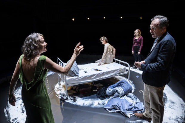 Niamh Cusack, Kasper Hilton-Hille, Ruby Stokes and Dominic Mafham in That Face. Photo: Johan Perrson