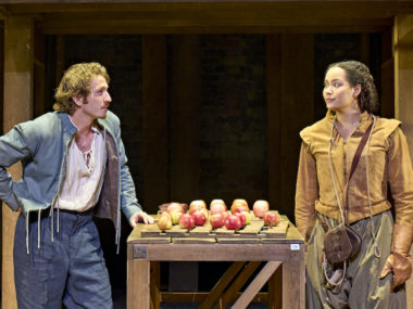 Tom Varey and Madeleine Mantock in Hamnet. Photo: Manuel Harlan