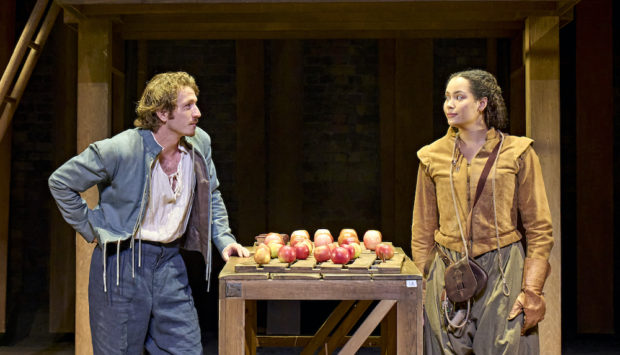 Tom Varey and Madeleine Mantock in Hamnet. Photo: Manuel Harlan