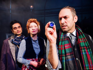 Devesh Kishore, Rosie Armstrong and Ben Kaplan in A Sherlock Carol. Photo: Alex Brenner