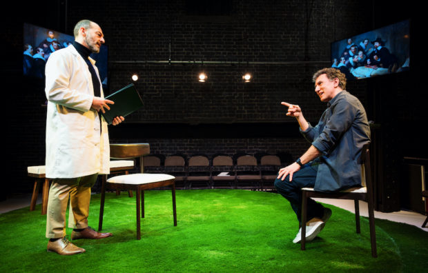 Danny Scheinmann and Allel Nedjari in When You Pass Over My Tomb at the Arcola Theatre. Photo: Alex Brenner