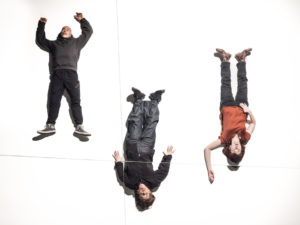 Daniel Evans, Jo McInnes and Madeleine Potter in 4.48 Psychosis. Marc Brenner