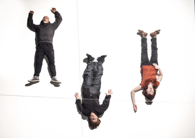 Daniel Evans, Jo McInnes and Madeleine Potter in 4.48 Psychosis. Marc Brenner