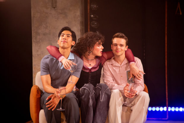 Zheng Xi Yong, Jo Foster and Lewis Cornay in Four Play. Photo: Jack Sain
