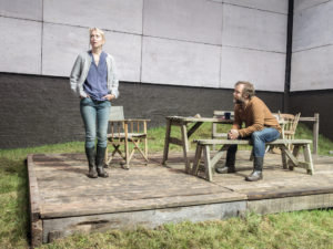 Hattie Morahan and Sam Troughton in Juniper Blood. Photo: Marc Brenner