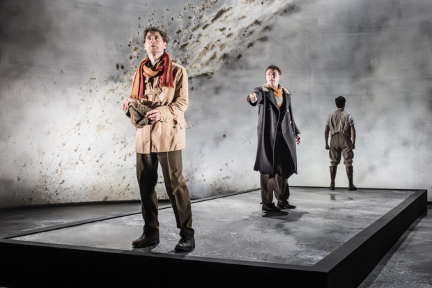 Kyle Soller, Stuart Thompson and Oliver Johnstone in Romans: A Novel. Photo: Marc Brenner