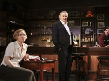 Kate Phillips, Brendan Gleeson and Owen McDonnell in The Weir. Photo: Rich Gilligan