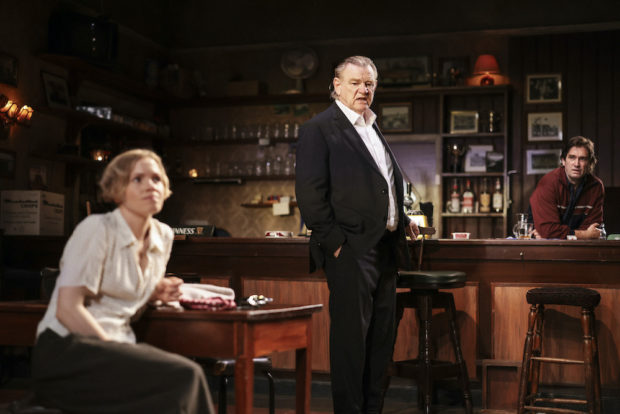 Kate Phillips, Brendan Gleeson and Owen McDonnell in The Weir. Photo: Rich Gilligan