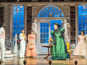 Nathan Stewart-Jarrett, Olly Alexander, Kitty Hawthorne, Stephen Fry and Jessica Whitehurst in The Importance of Being Earnest. Photo: Marc Brenner