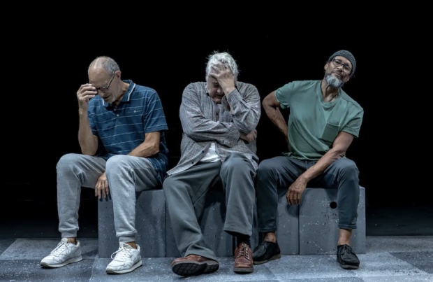 Sam Cox, Peter Wight and Ricky Fearon in Lifers. Photo: Rich Southgate